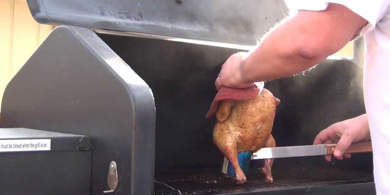 Beer Can Chicken on the GMG Pellet Grill