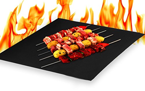 Heavy Duty Non Stick BBQ Grills Baking Cooking Mats (Set of 2) 16″ X 13″ Fiberglass Reusable Grilling Mats Work on Gas Charcoal Ovens Electric Grill Durable Heat Resistant Easy Clean Dishwasher Safe Review