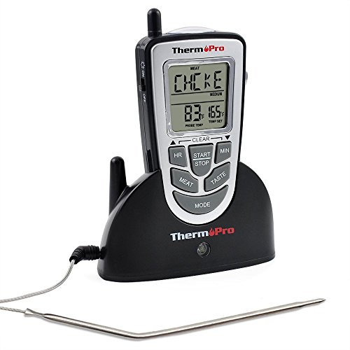 ThermoPro TP09 Electric Wireless Remote Digital Food Cooking Meat BBQ Grill Oven Smoker Thermometer / Timer, 300 Feet Range Review