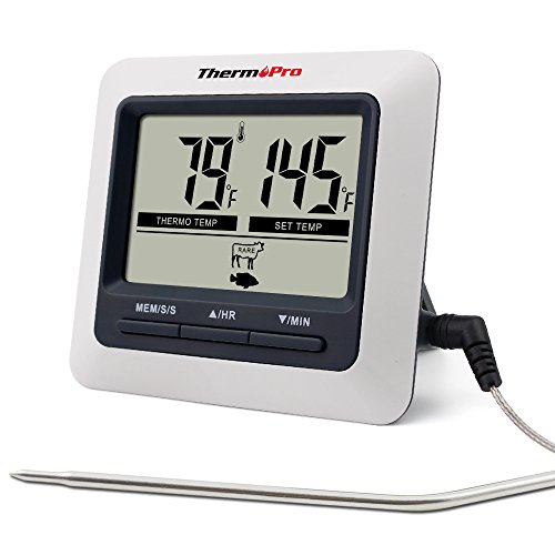ThermoPro TP04 Large LCD Kitchen Digital Cooking Meat Thermometer for BBQ Grill Oven Smoker Review