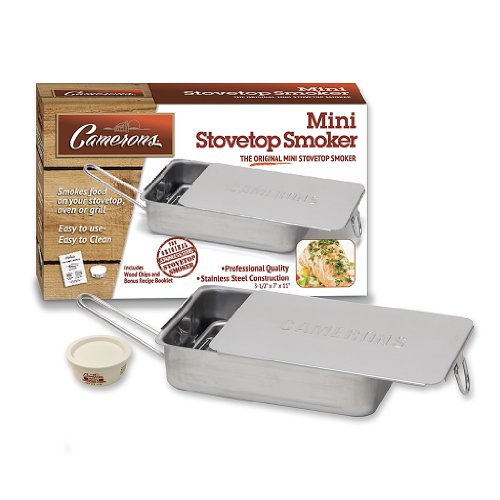 Stovetop Smoker – The Original Camerons Gourmet Mini Stainless Steel Smoker with Wood Chips – Works over any heat source, indoor or outdoor Review