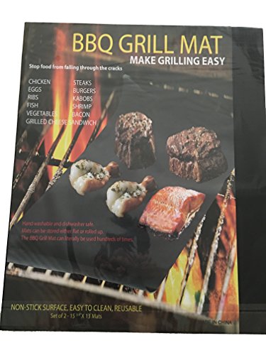 Baking, Frying & Grilling Mat – LIFETIME WARRANTY – NONSTICK Barbecue Grill Mats by Fire It Up (15.75″ x 13″ 2pk) includes BBQ Recipe eBook Review