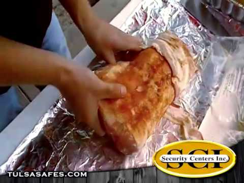 SCI Traeger Wood Pellet Grill – Smoked Bacon Wrapped Pork Loin on the Grill