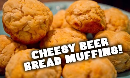 Cheesy Beer Bread Muffins on the Pellet Grill
