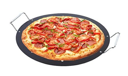 15-inch BBQ Pizza Pan, Arctic Monsoon, Non-stick Safety Coated Thick Gauge Cold Rolled Steel Material Grill Topper Pizza Stone, Black Review