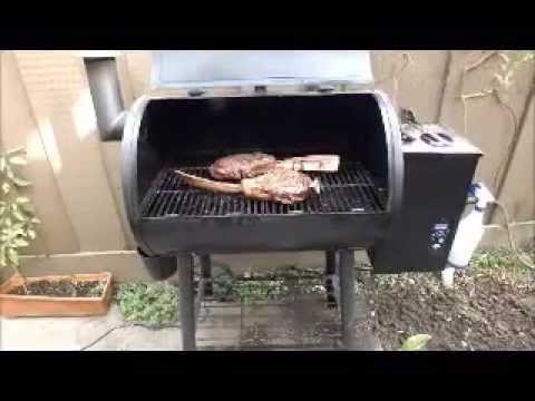 Pellet Char Griller and a Tomahawk Steak