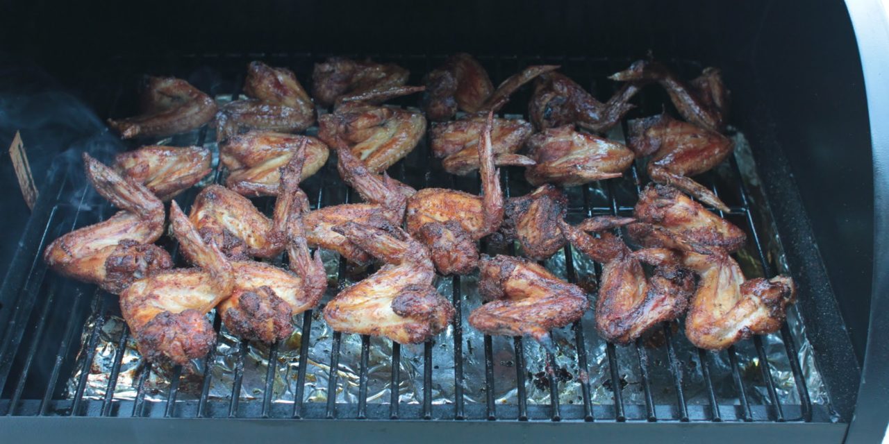 Dry rub smoked chicken wings