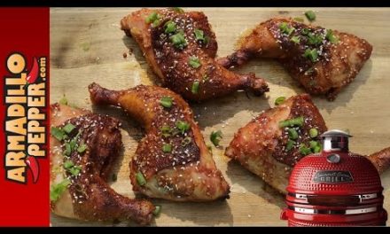 Smoked Sesame Chicken Quarters | Gourmet Guru Grill (Kamado)