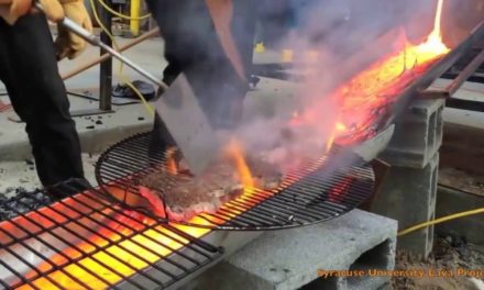 live Grill !! OMG !! Cooking Steak with lava !!!