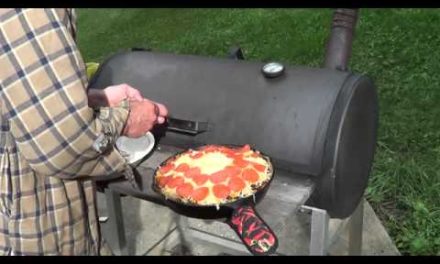 pizza on the grill .