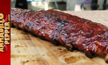 Butt Rubbed Baby Back Ribs with Strawberry Ghost Pepper Glaze