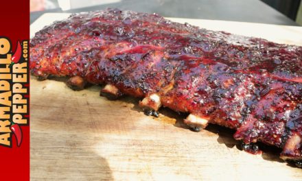 Coffee-Rubbed Baby-Back Ribs with Blueberry Bourbon Glaze | Masterbuilt Smoker