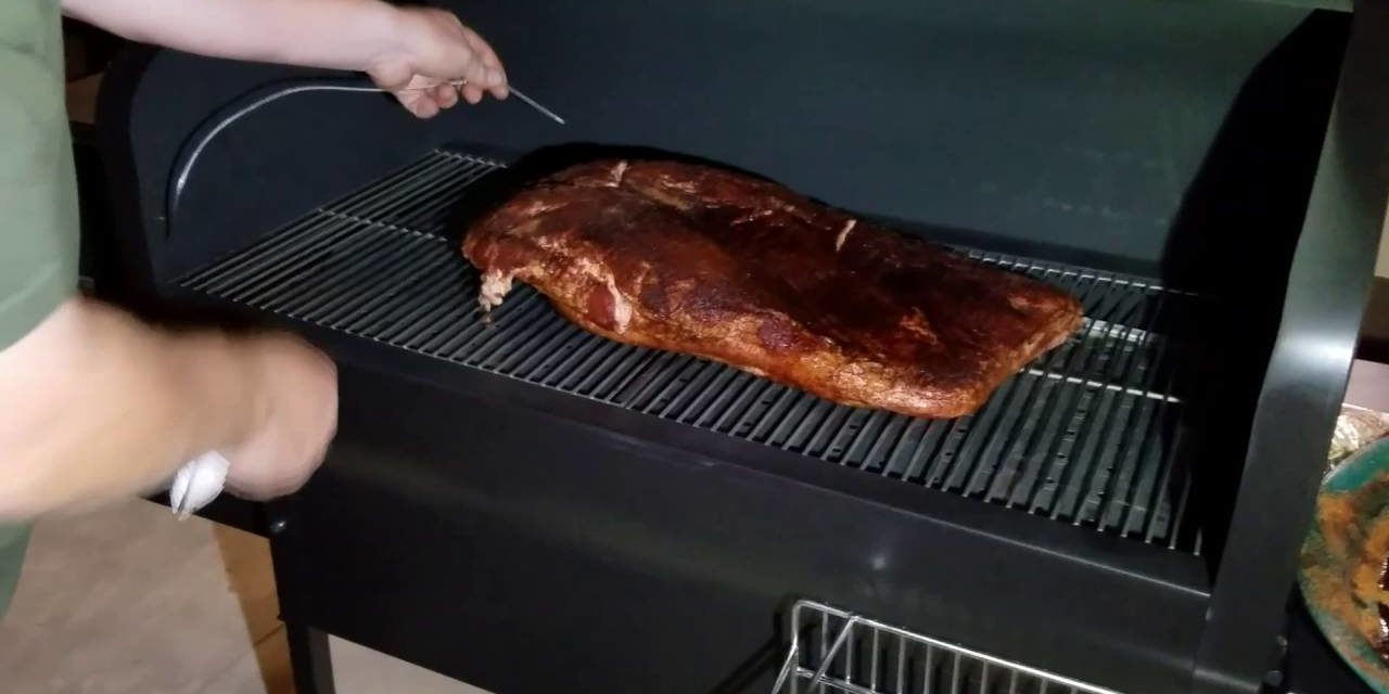 17 Pound Brisket – First Attempt.   GMG Pellet Smoker