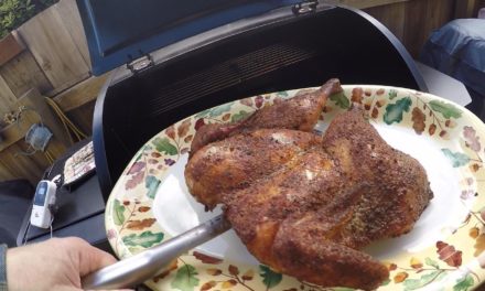 Spatchcock chicken on the Camp Chef SmokePro pellet smoker