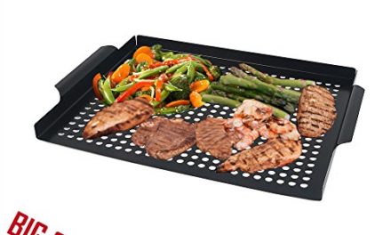 Grilling Grid, Arctic Monsoon, Non-stick Coated Grill Tropper Pan, Thick Gauge Stainless Steel Material, BBQ Accessories, Black Review