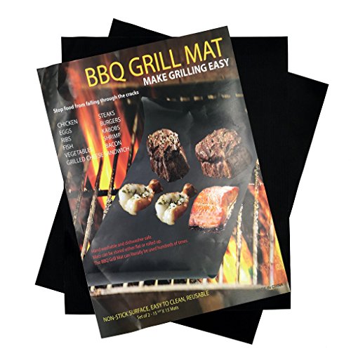 BBQ Grilling Mats – LIFETIME WARRANTY – NONSTICK Baking, Frying & Barbecue Grill Mats by Fire It Up (15.75″ x 13″ 2pk) includes BBQ Recipe eBook Review