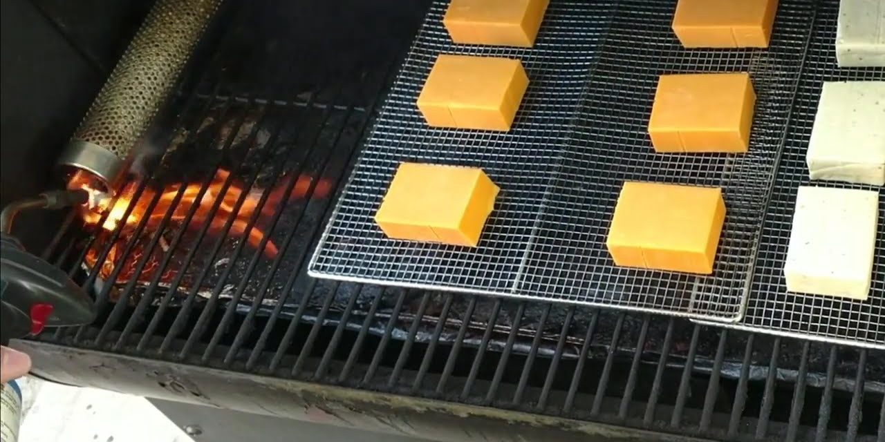 Cold smoked sharp cheddar and pepper jack cheese using A-maze-n smoker tube