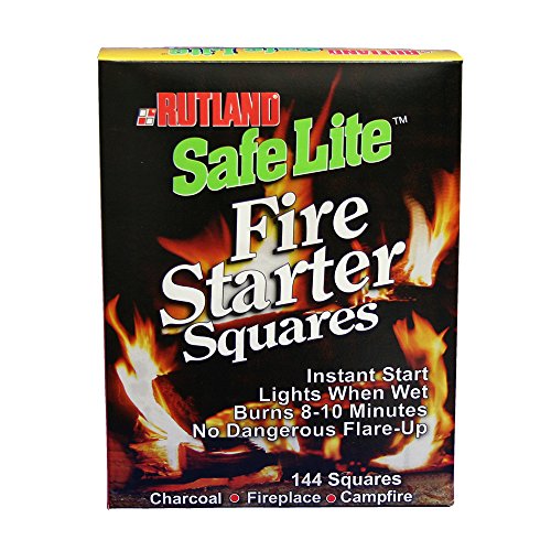 Rutland 50B Safe Lite Fire Starter Squares, 144 Squares Review