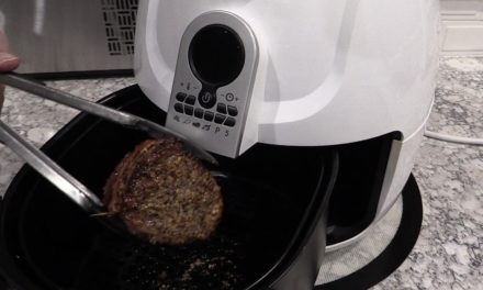 Bacon Wrapped Filet Mignon in Cooks Essentials Air Fryer