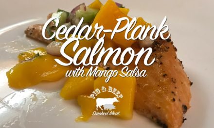 Cedar-Plank Salmon with Mango Salsa – Smoked on Wood Pellet Grill