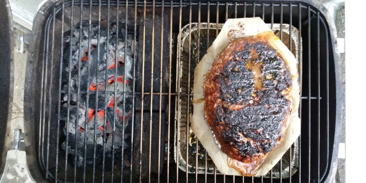 Meatloaf smoked on the PK Grill/Smoker