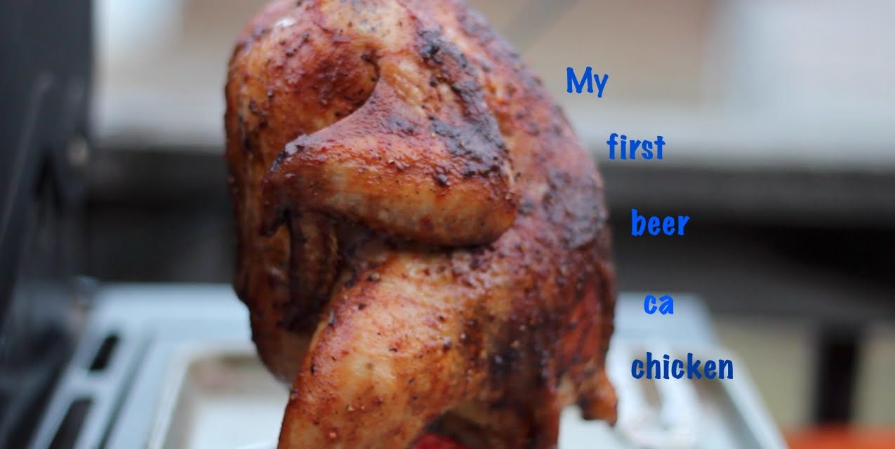 My first beer can chicken