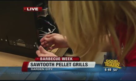 Reporter Lauren Johnson learns how to assemble a pellet grill for bbq week