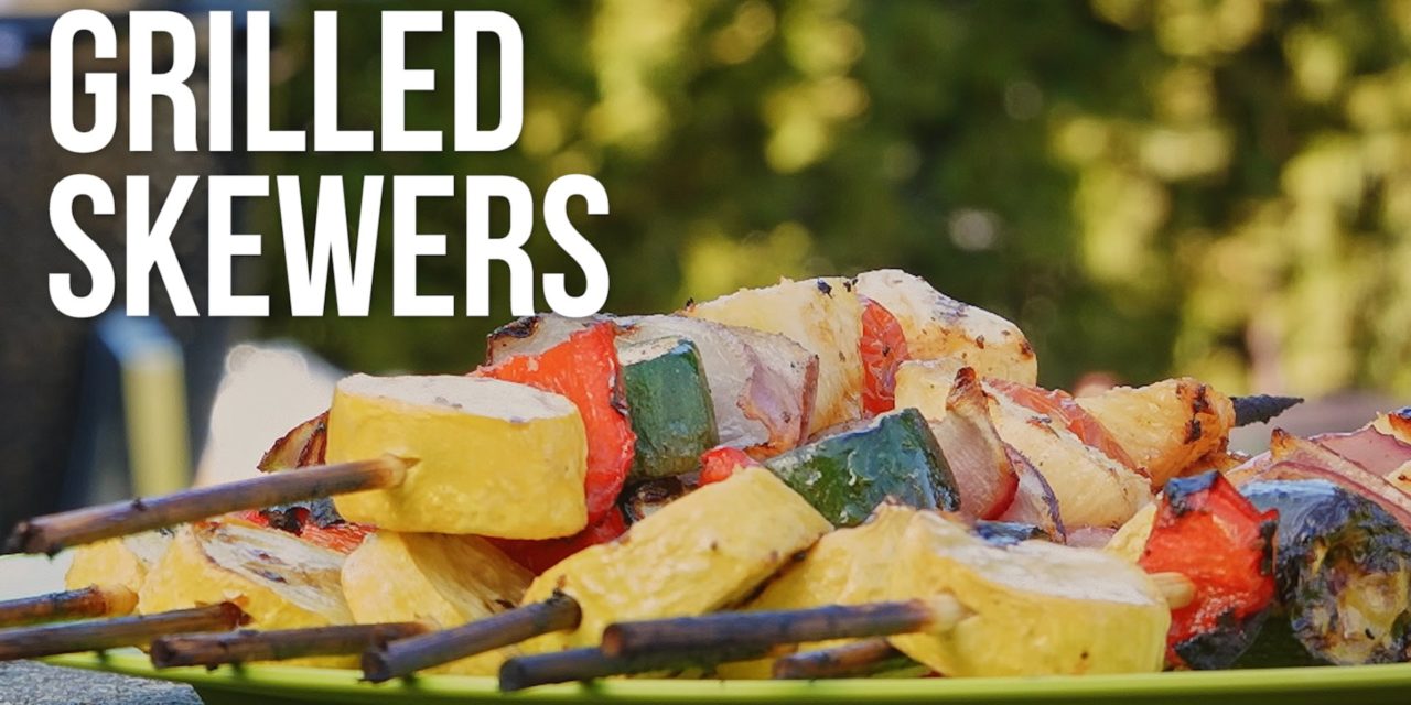 Grilled Vegetable Kabobs – Cooking with GRILLA Kong Charcoal Kamado Grill