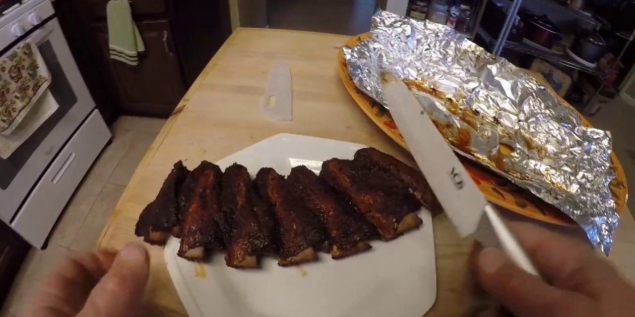 My first ever smoking beef back ribs