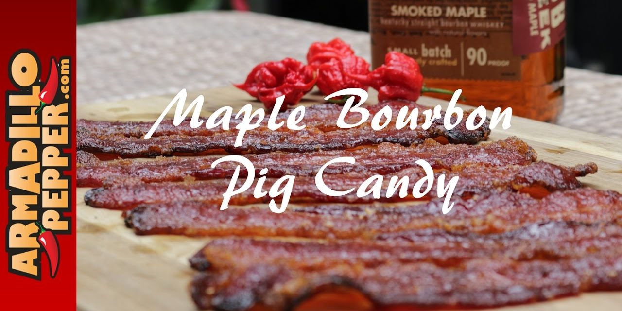 Maple Bourbon Pig Candy with Carolina Reaper Pepper