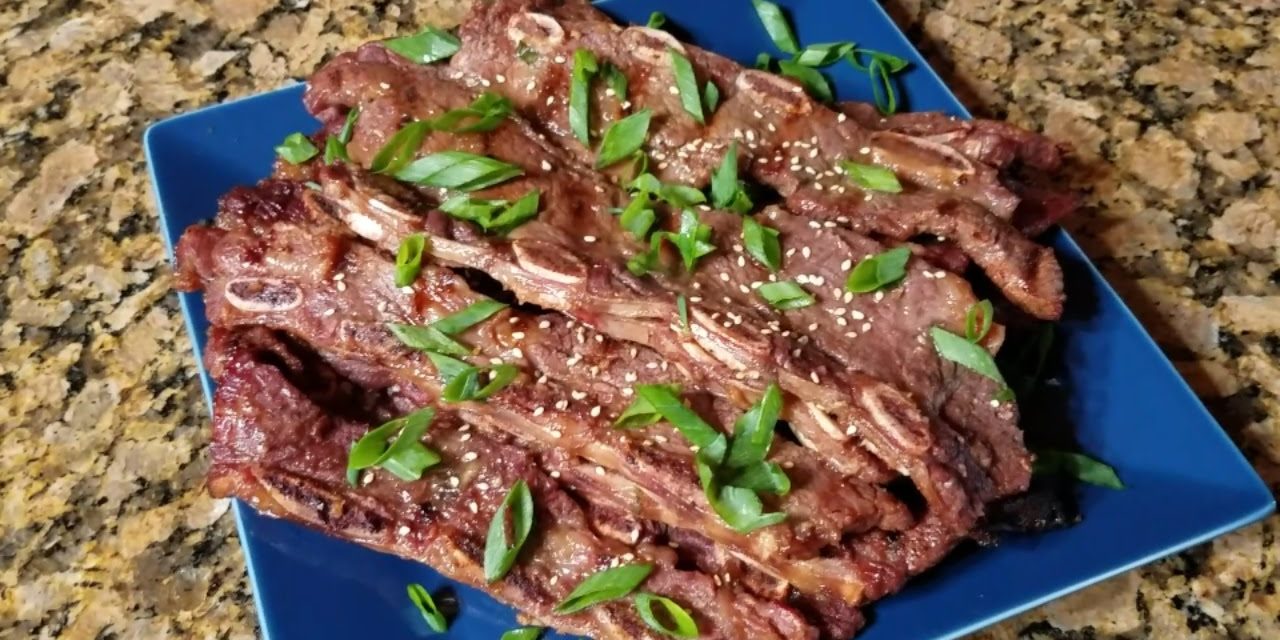 Korean BBQ beef ribs on the Grilla Grills Silverbac Pellet grill- recipe