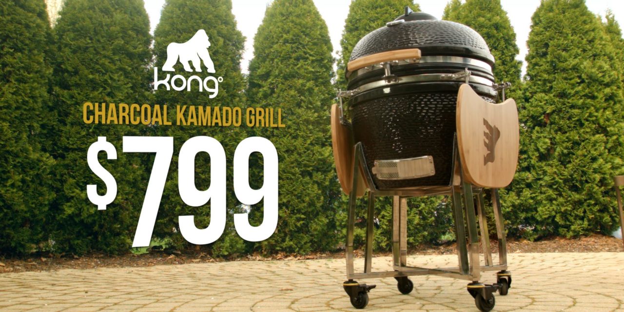 KONG 24″ Ceramic Charcoal Kamado Smoker & Grill