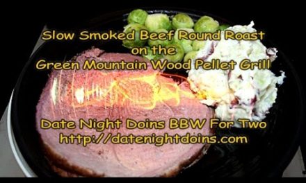 Slow Smoked Beef Round Roast on The Green Mountain Wood Pellet Grill