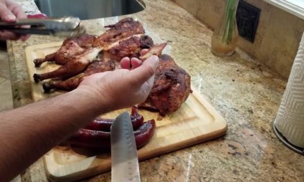 Smoked whole chickens