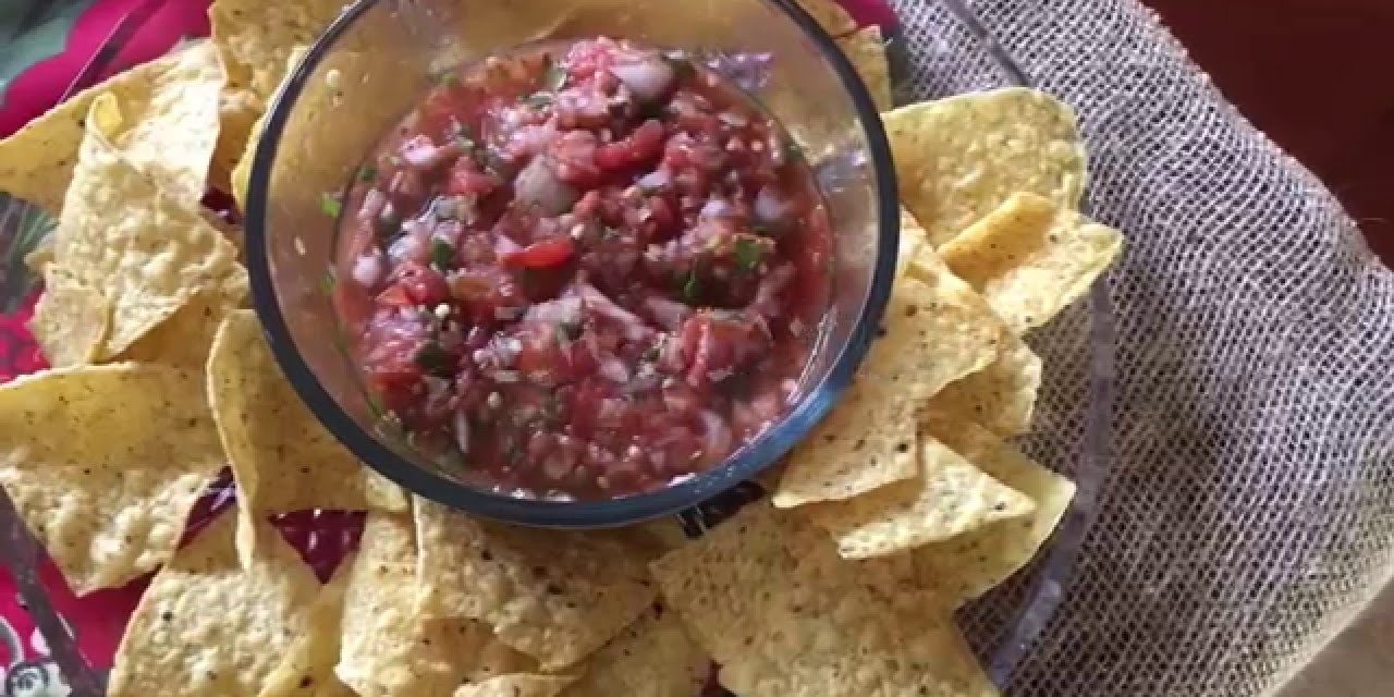 Smoked Pico de Gallo on a TRAEGER wood pellet grill