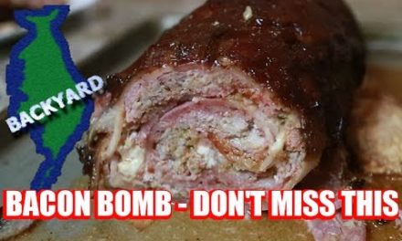 BBQ Smoked Bacon Weave Pork Bomb on Masterbuilt 30″ Electric Smoker