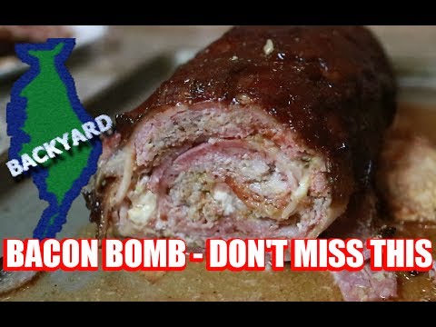 BBQ Smoked Bacon Weave Pork Bomb on Masterbuilt 30″ Electric Smoker