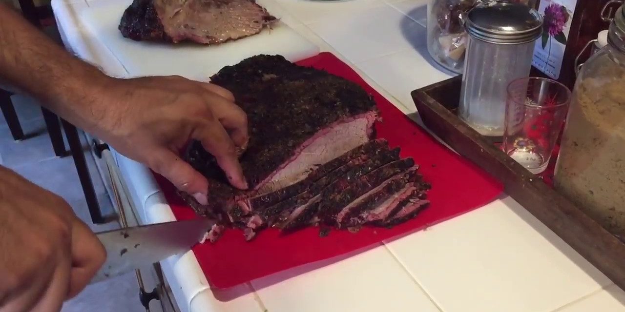 Texas Brisket fresh out of the Traeger