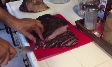 Texas Brisket fresh out of the Traeger