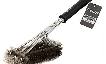 Aebor Barbecue Grill Brush Cleaner Best BBQ 3-in-1 Cleaning Accessories Tool Stainless Steel Wire Bristles with Comfortable Handle, Best gift for Chef or Griller 18” Review