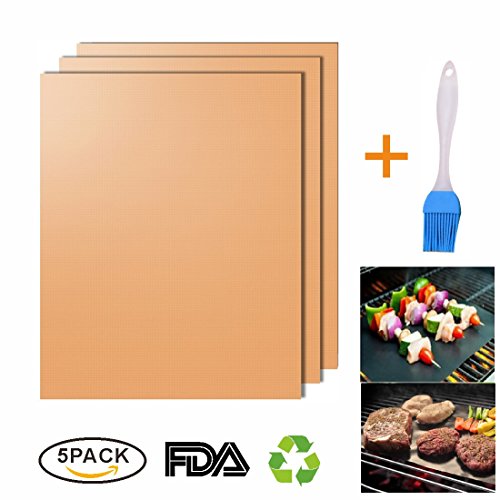 CosCool 3-Pack Grill Mat, Non Stick BBQ Mats & Baking Mats, 100% PFOA Free, Reusable, Easy to Clean with a Free Cooking Brush. Review