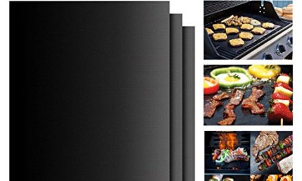 Copper Grill Mat BBQ Accessories – 100% Non-stick Best Grill & Baking Mats Reusable and Easy to Clean – Works on Gas Charcoal Electric Grill – FDA-Approved PFOA Free Set of 3 Gold/Black (Black) Review