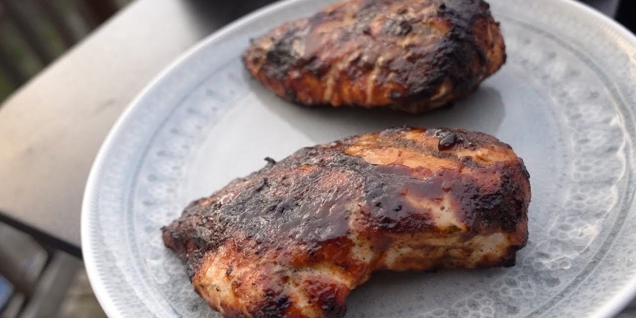 Pellet grill smoked chicken breast