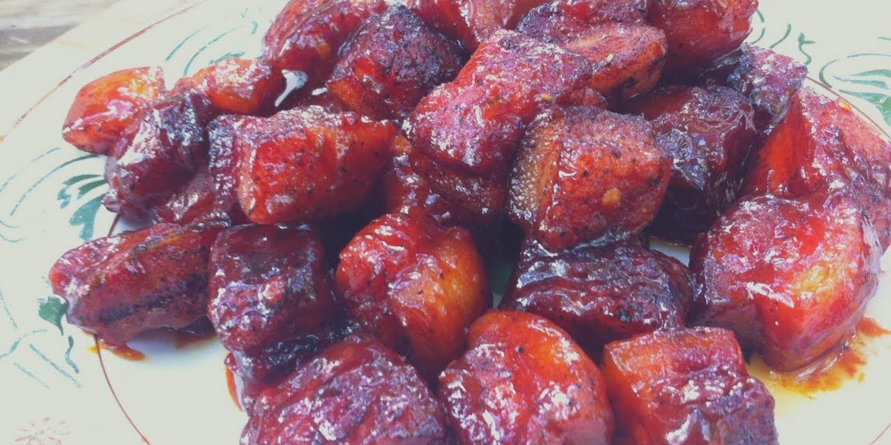 BBQ Smoked Pork Belly Burnt Ends – Weber Kettle Using the Slow N Sear