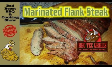 Marinated Flank Steak | Rec Tec Pellet Smoker