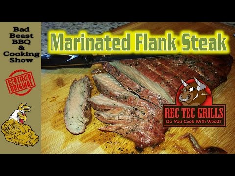 Marinated Flank Steak | Rec Tec Pellet Smoker
