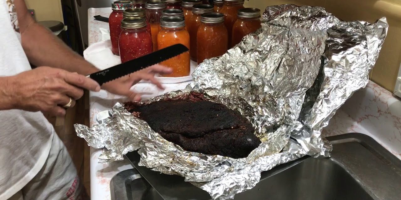 Brisket cooked on Pit Boss 820fb pellet grill