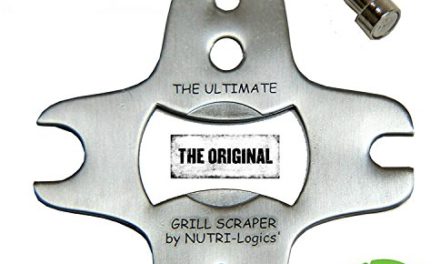 GRILL SCRAPER TOOL – ACCESSORIES, NUTRI-Logics 3.5 × 3.5′ – MUST HAVE – ULTIMATE GRILL SCRAPER & BOTTLE OPENER, EFFECTIVE, BRISTLELESS, HEAVY DUTY STAINLESS STEEL – COMPLETE WITH UTILITY MAGNET Review