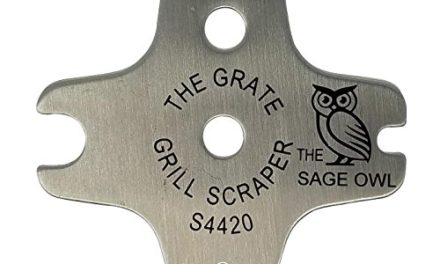2 in 1 Grate Grill Scraper / Cleaner in Stainless Steel for Safe, Effective Cleaning of Grills (Charcoal, Gas, Electric, Ceramic, Infrared, Pellet), Smokers and Indoor Ovens by The Sage Owl Review