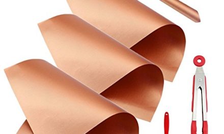 Copper Grill Mat Set of 4-Non-stick Grill & Baking Mats with Kithchen Tong,Basting Brush Review